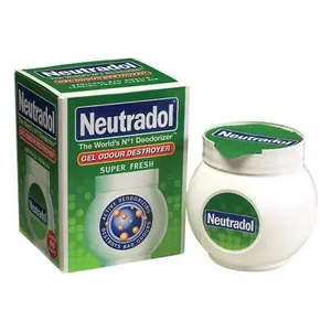 Neutradol Gel Odour Deodorizer Super Fresh Gel Square box (Green) 135g (Pack of 6)