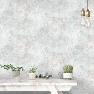 Galerie Nostalgie Silver Grey Gears Smooth Wallpaper