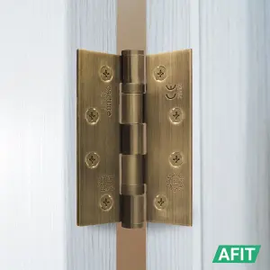 AFIT Florentine Bronze Door Hinges - 4 Inch / 102mm  Internal Fire Door Hinges - 15 Pairs