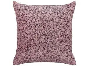 Throw Cushion ROMNEYA Cotton 45 x 45 cm Floral Block-Printing Pink