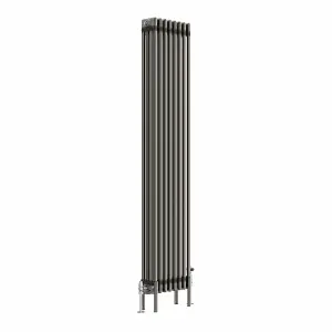 Right Radiators 1800x380 mm Vertical Traditional 4 Column Cast Iron Style Radiator Raw Metal