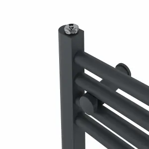 Rinse Bathrooms 600W Electric Heated Warming Towel Rail Bathroom Radiator Anthracite - 1200x300mm