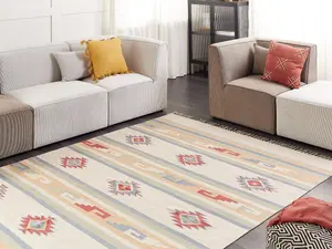 Cotton Kilim Rug 200 x 300 cm Multicolour APARAN