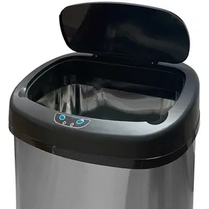 Hallum Stainless Steel 58 Litre Motion Sensor Rubbish Bin