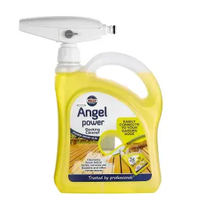 Nilco Angel Power 8L Garden Decking Cleaner Cleansing & Foam Gun Sprayer 4x 2L