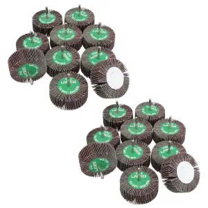 120 Grit 80mm Flap Wheel Disc Abrasive Sanding Pads For Drills Grinders 6mm Shank 20pc