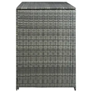 vidaXL Double Wheelie Bin Shed Poly Rattan Anthracite 148x77x111 cm