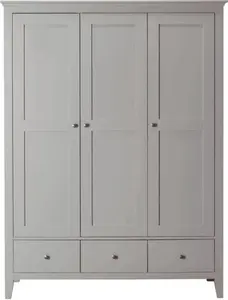 Dunelm Lynton Triple Wardrobe, Farmhouse, Lynton Grey