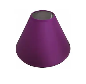 9" Luxury Cotton Textured Fabric Coolie Light Shade Purpose Table Floor Ceiling Practical & Eye Caring Lampshade Aubergine