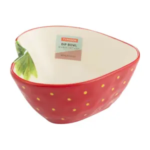 Typhoon Set of 4 World Foods Strawberry Bowl 12cm Ceramic Red