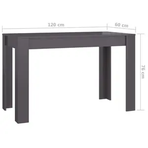 Elsebeth Dining Table High Gloss Grey