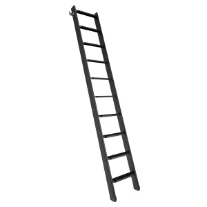 Mezzanine timber ladder black 12 tread