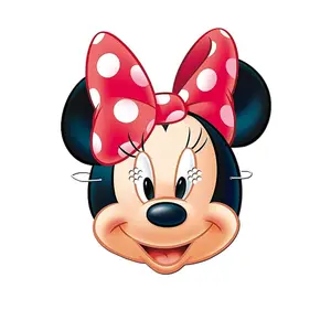 Disney Minnie Mouse Party Mask (Pack of 6) Black/Red/Cream (One Size)