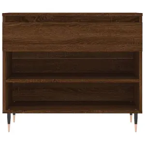 Shoe Cabinet Brown Oak 70x36x60 cm Engineered Wood