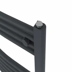 Rinse Curved Bathroom Heated Towel Rail Ladder Radiator Anthracite 1000x600mm