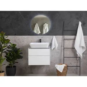 Erubey 600mm Wall Hung Single Vanity Unit White