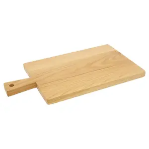 Interiors by Premier Large Oak Wood Paddle Chopping Board