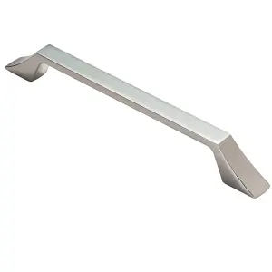 Angular Kitchen Pull Handle Satin Nickel 160mm Centres Shaker Cabinet Drawer