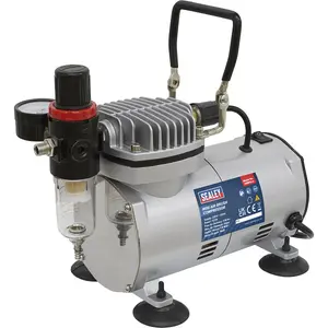 Ultra Quiet Mini Air Brush Compressor - 122W Oil-Free Electric Motor