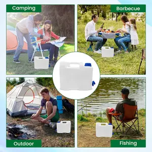 BPA Free Plastic Water Container with Tap Portable Water Container for Camping Outdoor, Easy Clean, Leakproof Drink Dispenser 15L