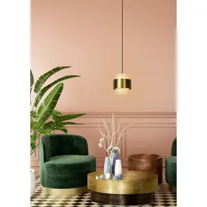 Lucide Firmin Classic Pendant Light 20cm - 1xE27 - Matt Gold, Brass