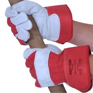 Dekton Rigger Glove, Red/White, One Size Fits All, Cat11, En388