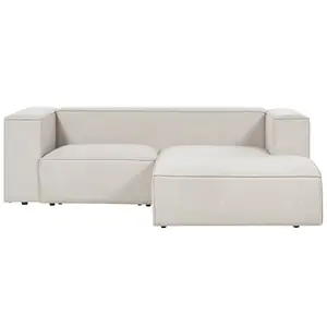 2 Seater Sofa VERNON Light Beige Fabric 2 Seater Left Hand