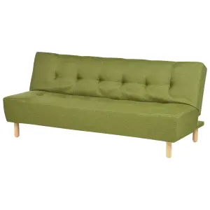 Beliani Retro Sofa Bed ALSTEN Green