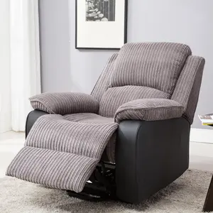 Postana Dual Motor Electric Rise Recliner Jumbo Cord Fabric Armchair Electric Lift Riser Chair (Grey)