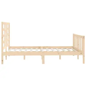 Berkfield Bed Frame Solid Wood Pine 160x200 cm