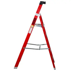 Excel Electricians Fibreglass Platform Step Ladder 5 Tread 1.81m EN131