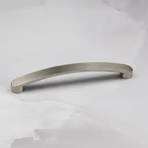 Nickel Kitchen Cupboard Handle Brushed Silver Bar 160mm Hole Centres