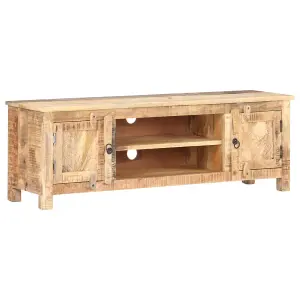 Berkfield TV Cabinet 120x30x40 cm Rough Mango Wood