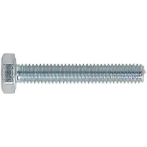 50 Pack M4 x 25mm Zinc Setscrews - Grade 8.8 Fully Threaded DIN 933