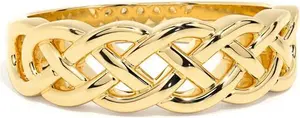 Gold Sterling Silver Irish Celtic Ring Engravable Irish Made