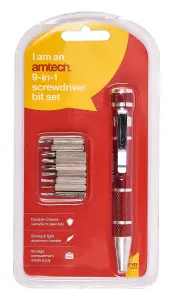 Amtech L0490 9-in-1 Screwdriver bit set