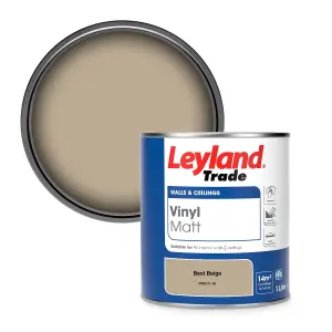 Leyland Trade Vinyl Matt Walls & Ceilings Emulsion Paint Best Beige (PPG15-16) 1L