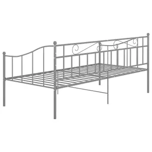 Berkfield Sofa Bed Frame Grey Metal 90x200 cm