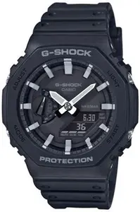 G-Shock GA-2100-1AER G-Steel Black Resin Strap Watch