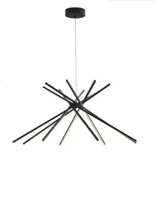 Luminosa SHANGHAI LED Pendant Ceiling Light Black 2370lm 4000K 113x51.5cm