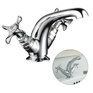 Mira Virtue Victorian Traditional Monobloc Basin Tap Chrome Crosshead + Waste