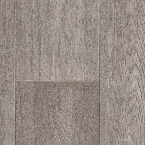 Anchor Oak Grey Wood Effect Anti-Slip Vinyl Flooring Sheet For Kitchen Bathroom Dinning Room-5m(16'4") X 4m(13'1")-20m²