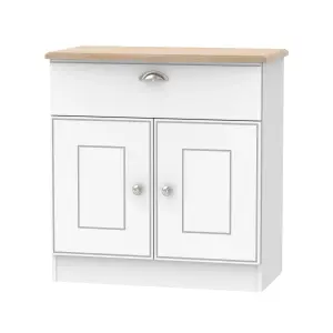 Albert 1 Drawer 2 Door Sideboard in White Ash & Oak (Ready Assembled)