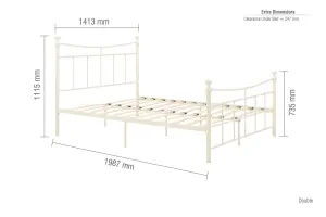 Birlea Emily Double Bed Frame In Cream