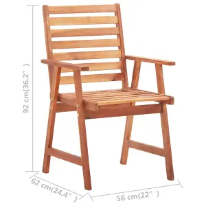 Berkfield Outdoor Dining Chairs 4 pcs Solid Acacia Wood