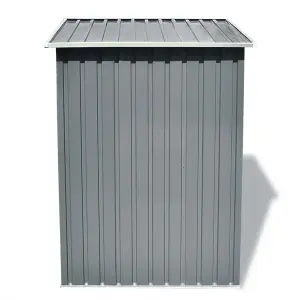 Berkfield Garden Storage Shed Grey Metal 204x132x186 cm