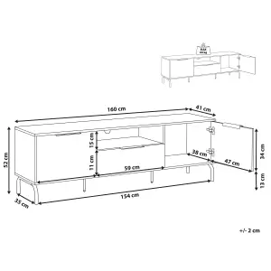 Beliani Retro TV Stand Black ARKLEY