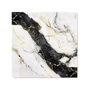 Flecks Of Gold Marble Effect Premium Glass Kitchen Splashback W900mm x H650mm