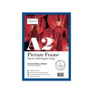 A2 Blue Picture Frame Fits A2 (42 x 59.4cm - 16.5 x 23.4in) Poster, Photo, Artwork, or Print.