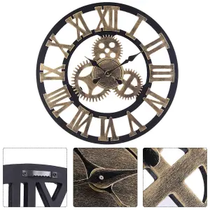 Silent Roman Numbers Large Wall Clock for Kitchen Home Decoration 580mm